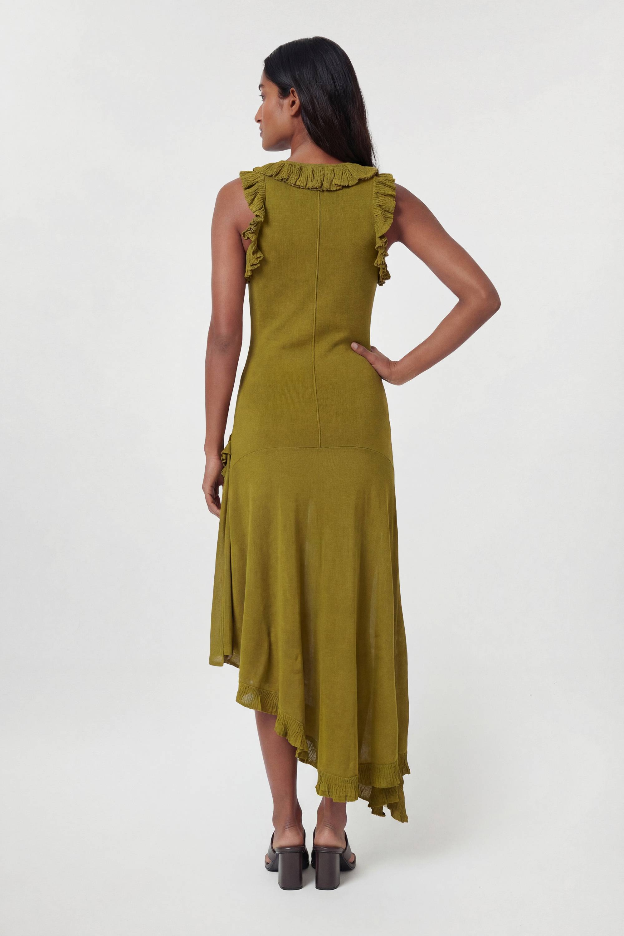 KarenMillen Robe maxi tricotée à volants