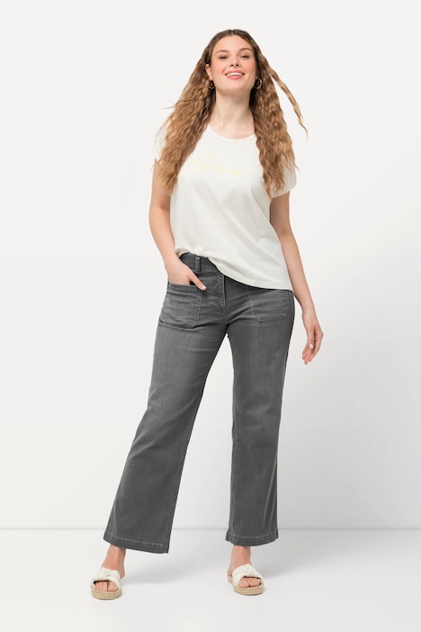 Jeans Mary, weites Bein, recycelt