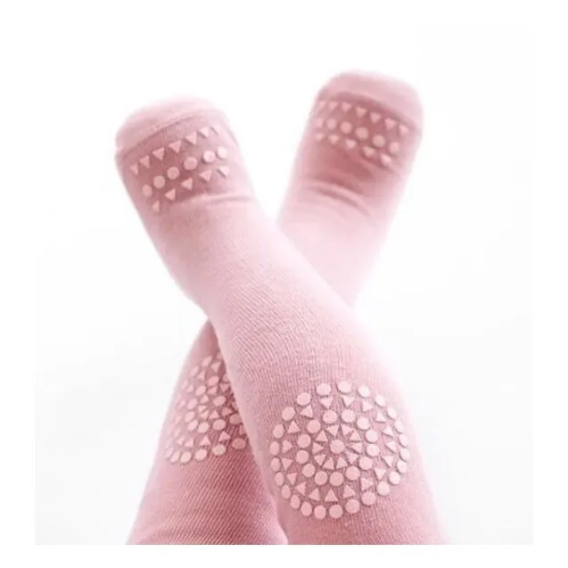 GOBABYGO Collants Antidérapants Genoux et Pieds | Rose