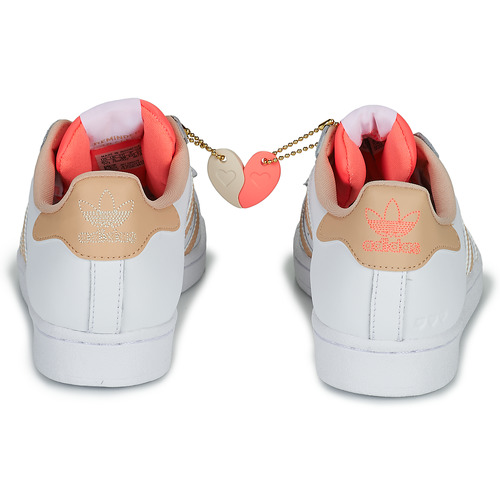 adidas Originals - SUPERSTAR W - Blanc / Rose / Rouge