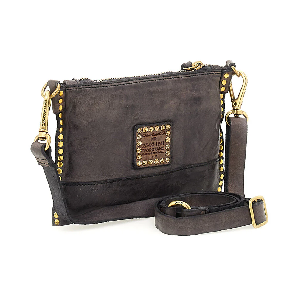 Campomaggi  Charro Stitching læder crossbodytaske - military