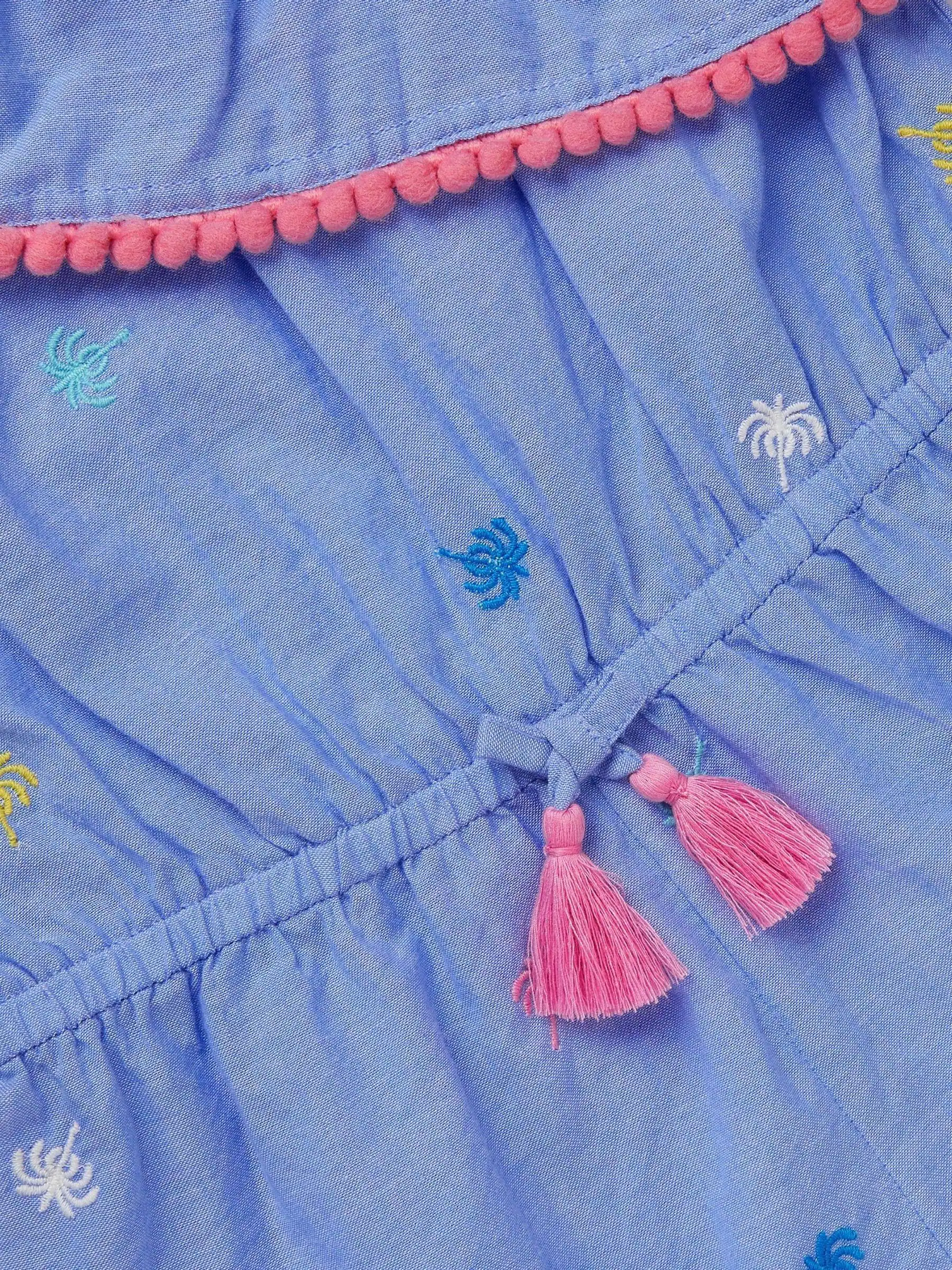 Angels By Accessorize geborduurde playsuit met één schouder voor meisjes