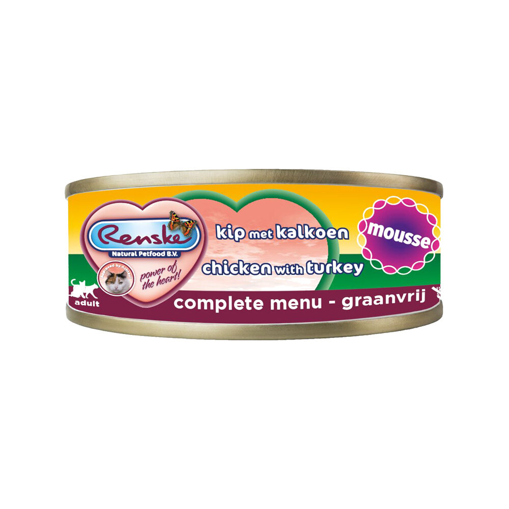 Renske Mousse Natvoer - Kattenvoer - Kip en Kalkoen