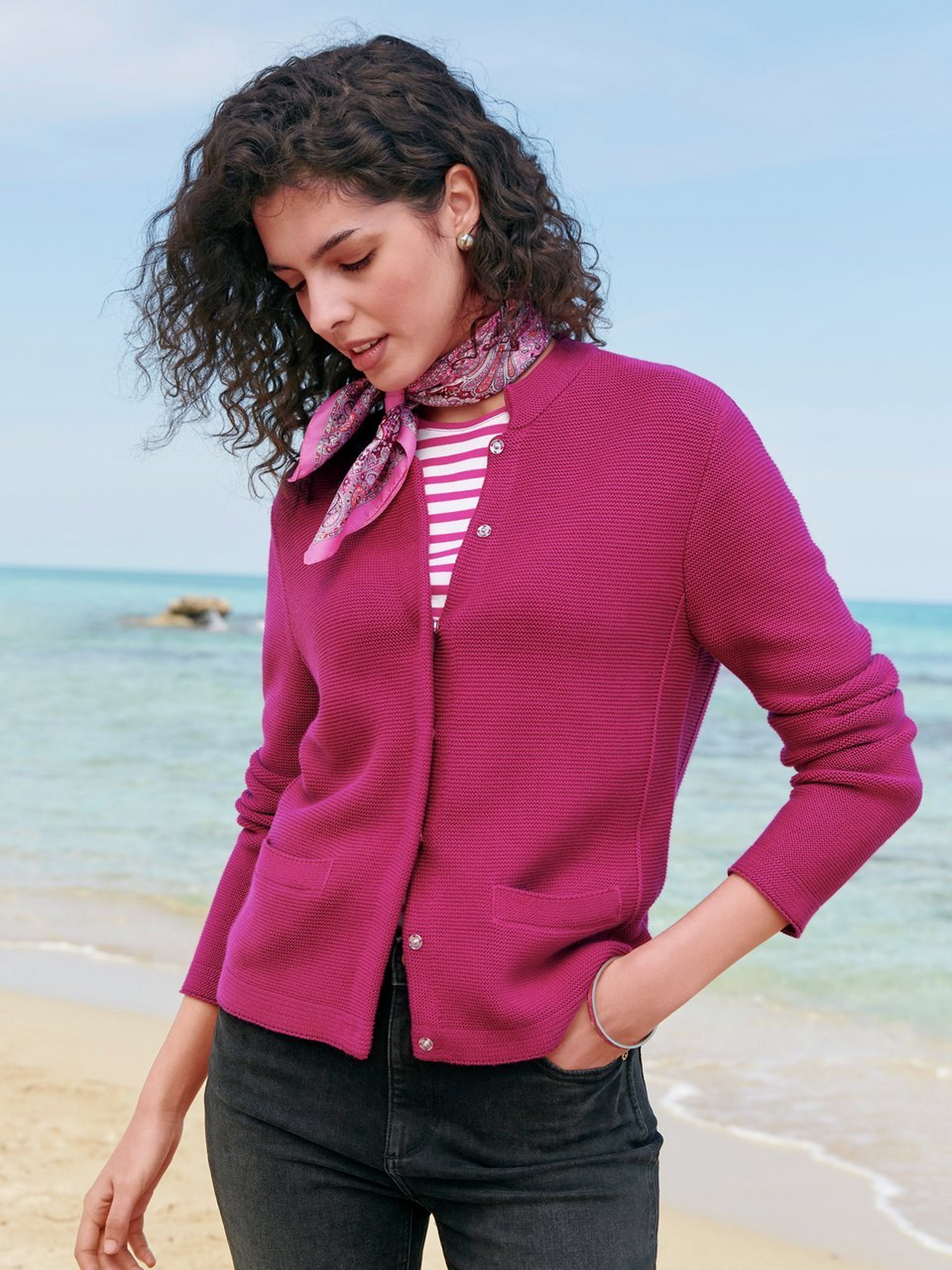 Strickjacke aus 100% Baumwolle Supima