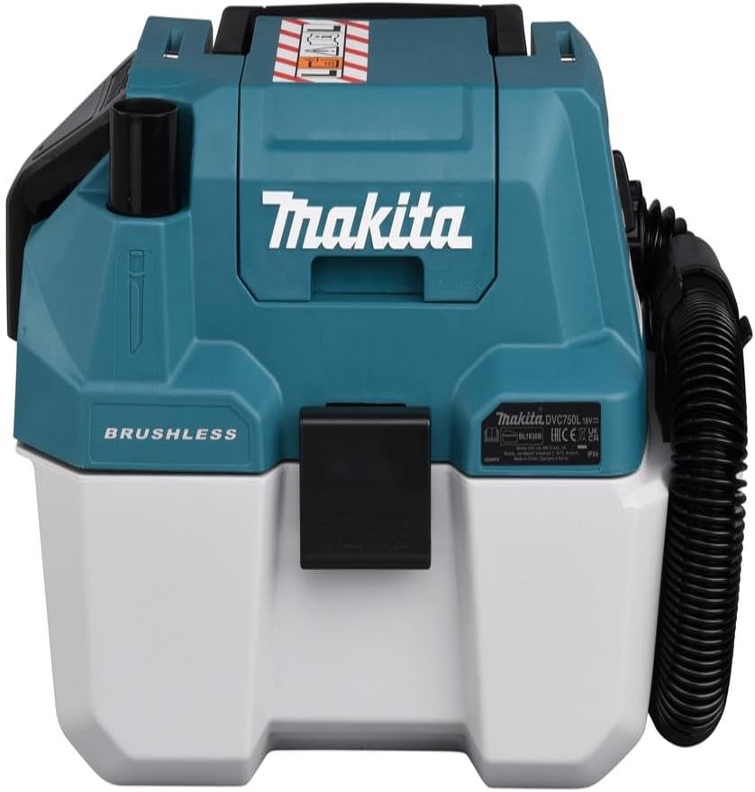 Makita, HEPA-Filter, DVC750LZ, Staubsauger DVC 750 LZ 18 Volt ohne Akku und Ladegerät, Grün/Schwarz, 4.5 liters