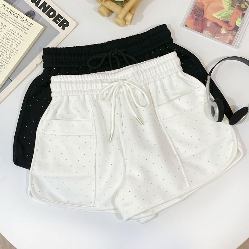 Iasia - Hotpants met trekkoord en stippen