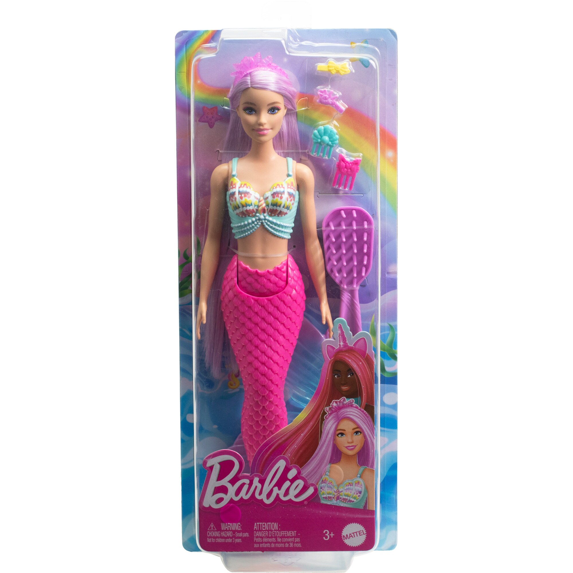 Mattel Puppe Barbie Dreamtopia New Long Hair Fantasy Meerjungfrauen-Puppe