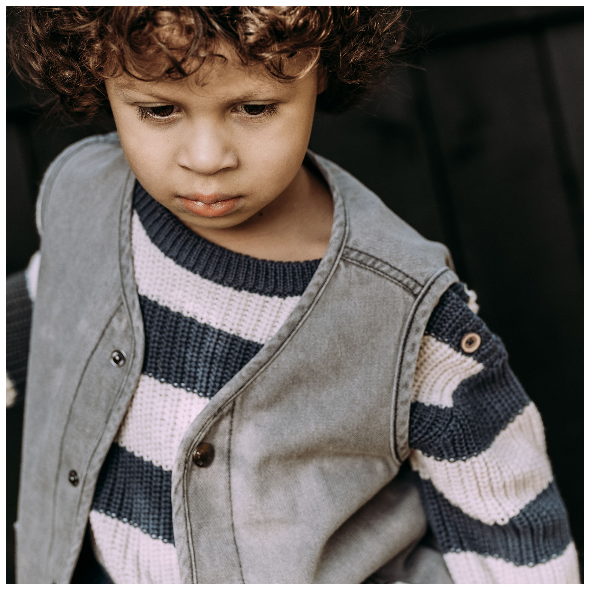 Sweet Petit peuter gilet Zavi mouwloos effen grijs