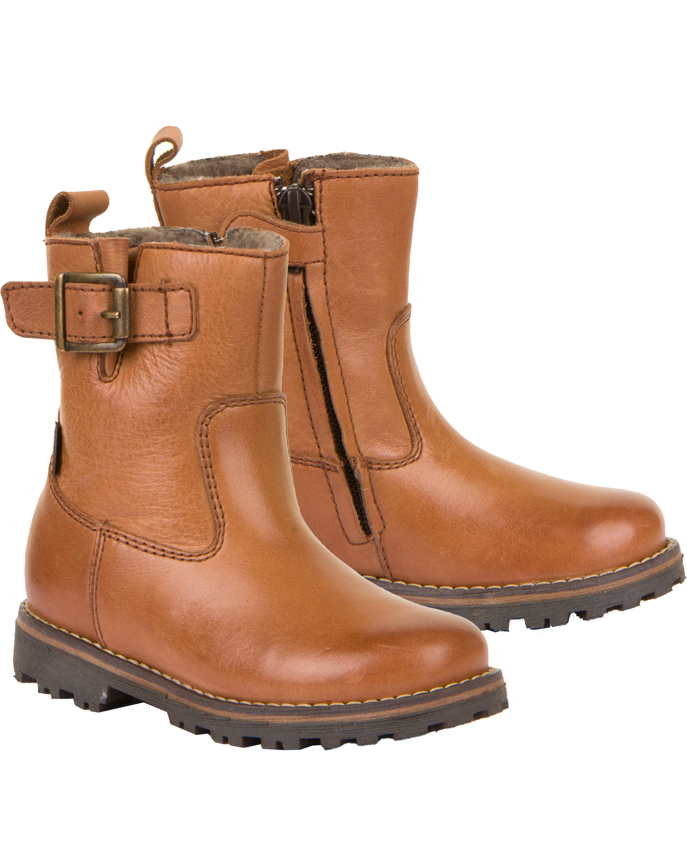 Stiefel MAXINE BUCKLE gefüttert in cognac