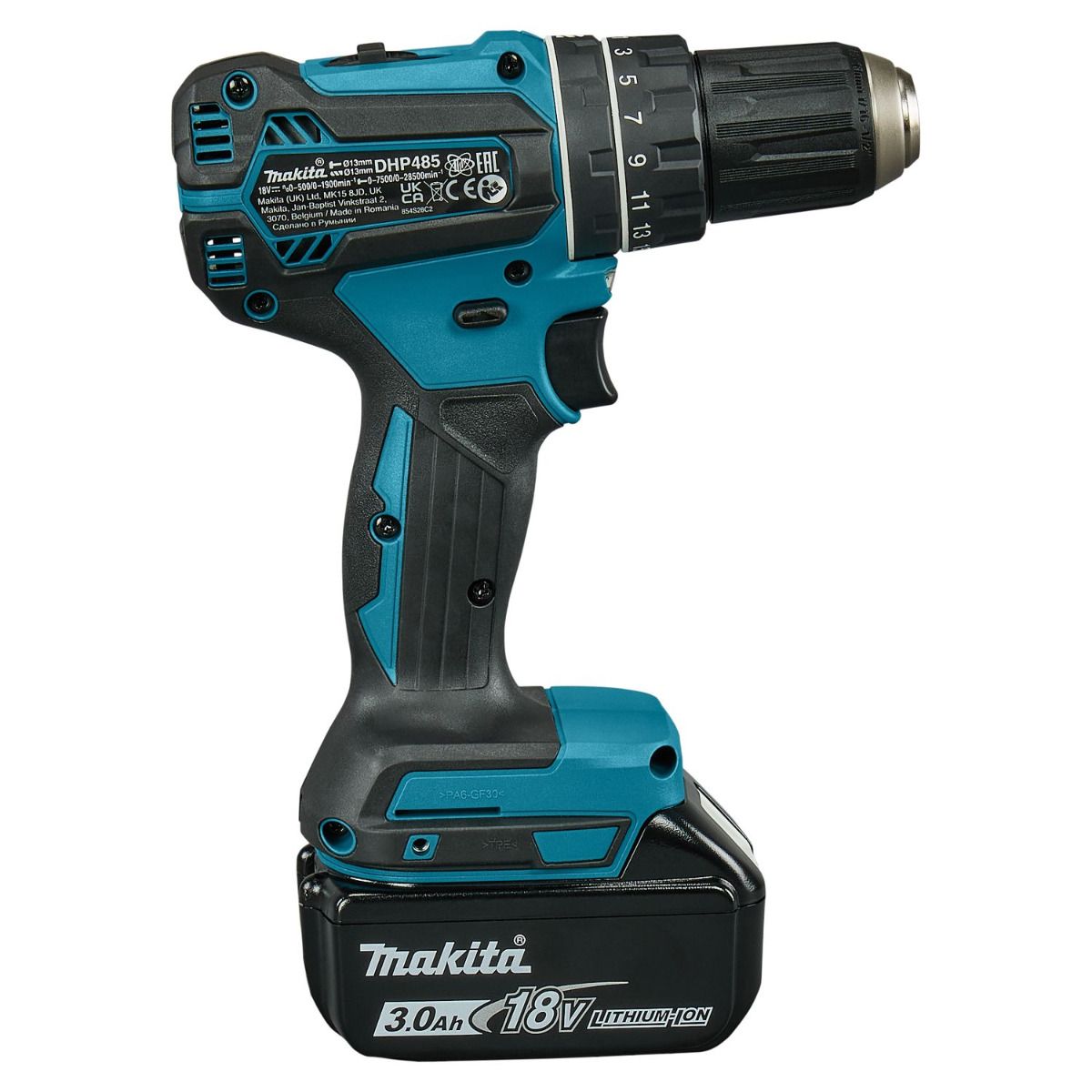 Makita DHP485RF3J Accu klop-/schroefboormachine 18V 3x 3.0Ah in Mbox