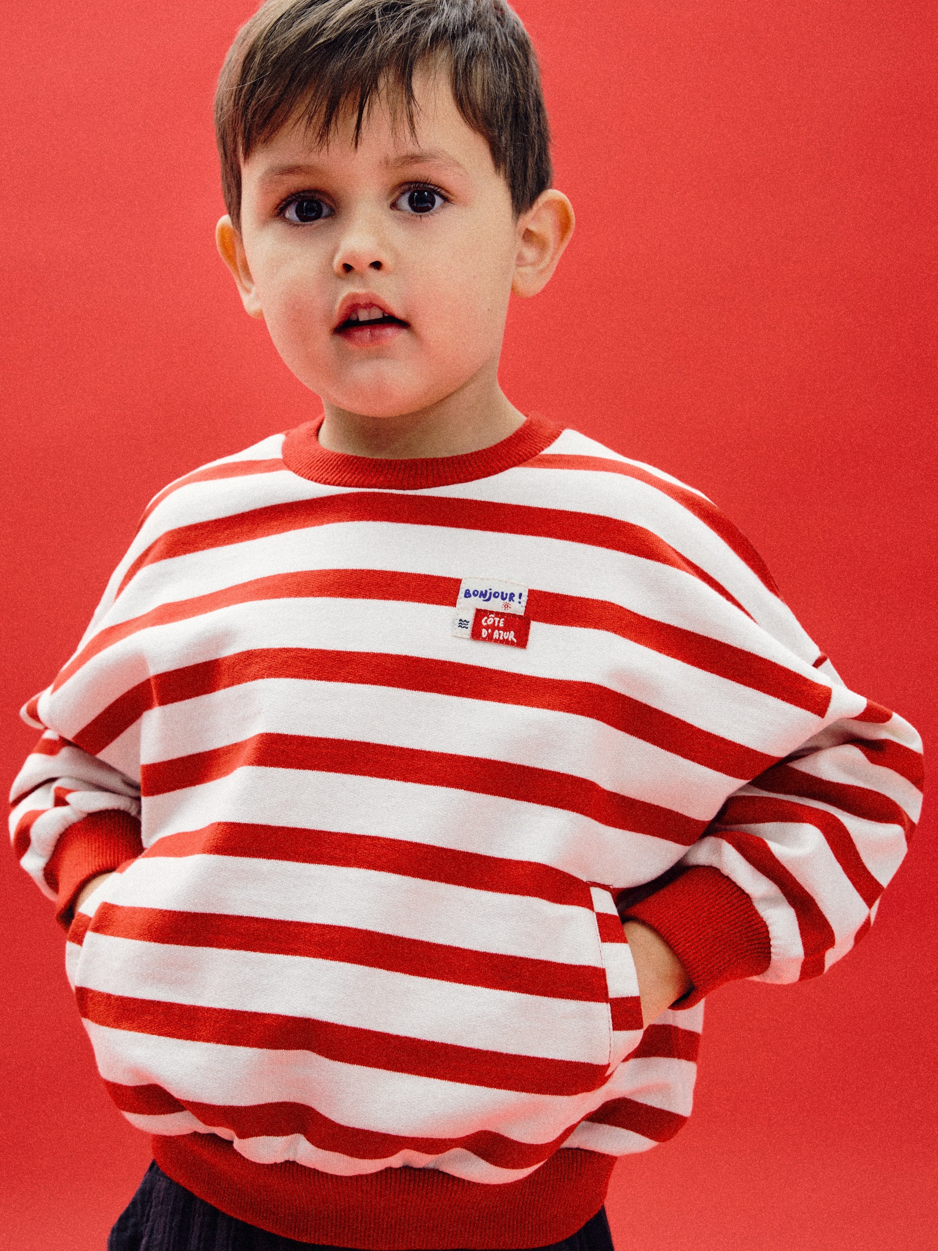 Gestreiftes Sweatshirt aus Baumwolle