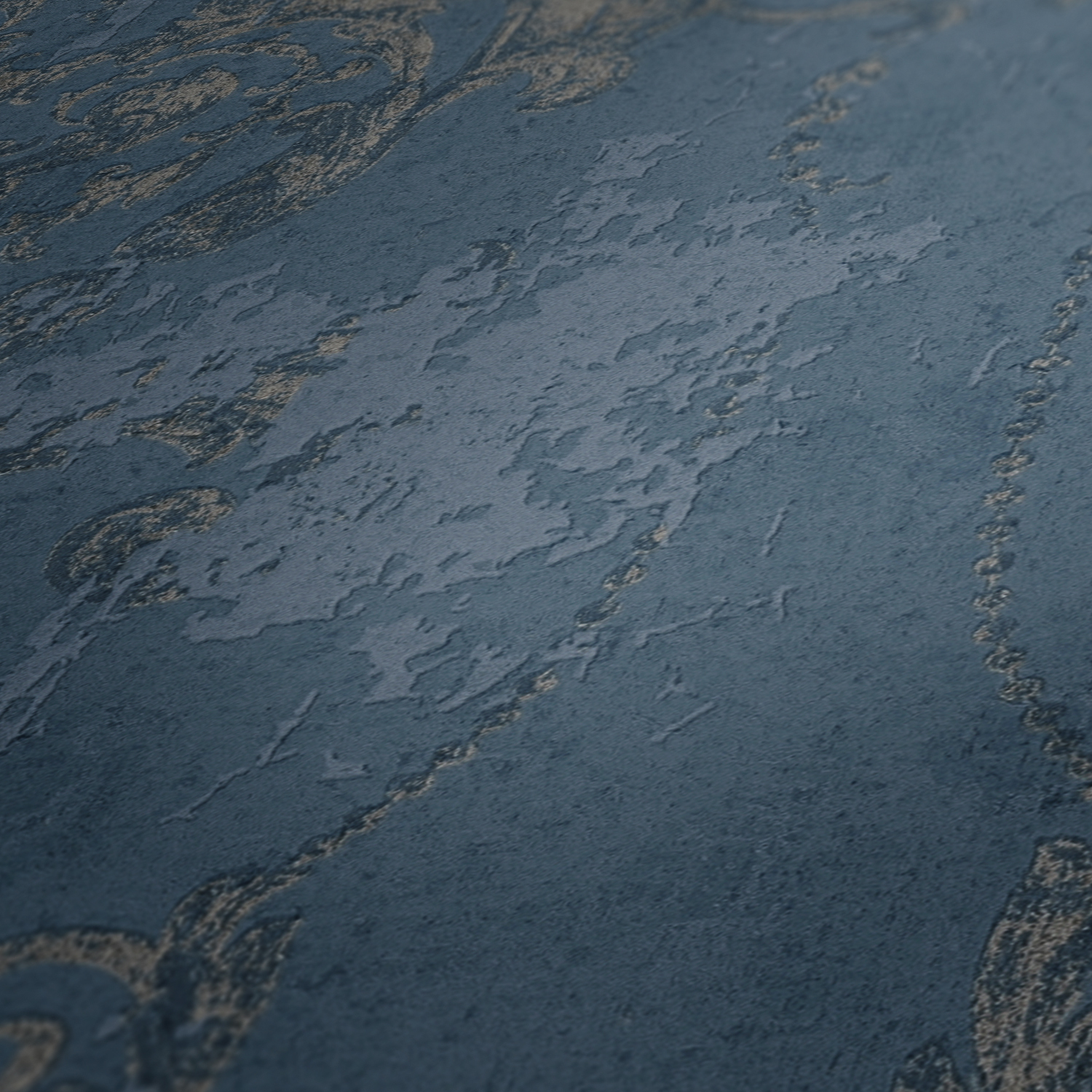 Vliestapete HISTORY OF ART - blau-silber - 10 Meter