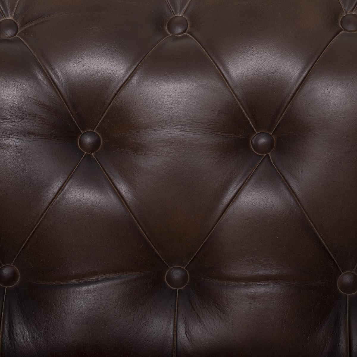 FAUTEUIL CUIR CHESTER MARRON