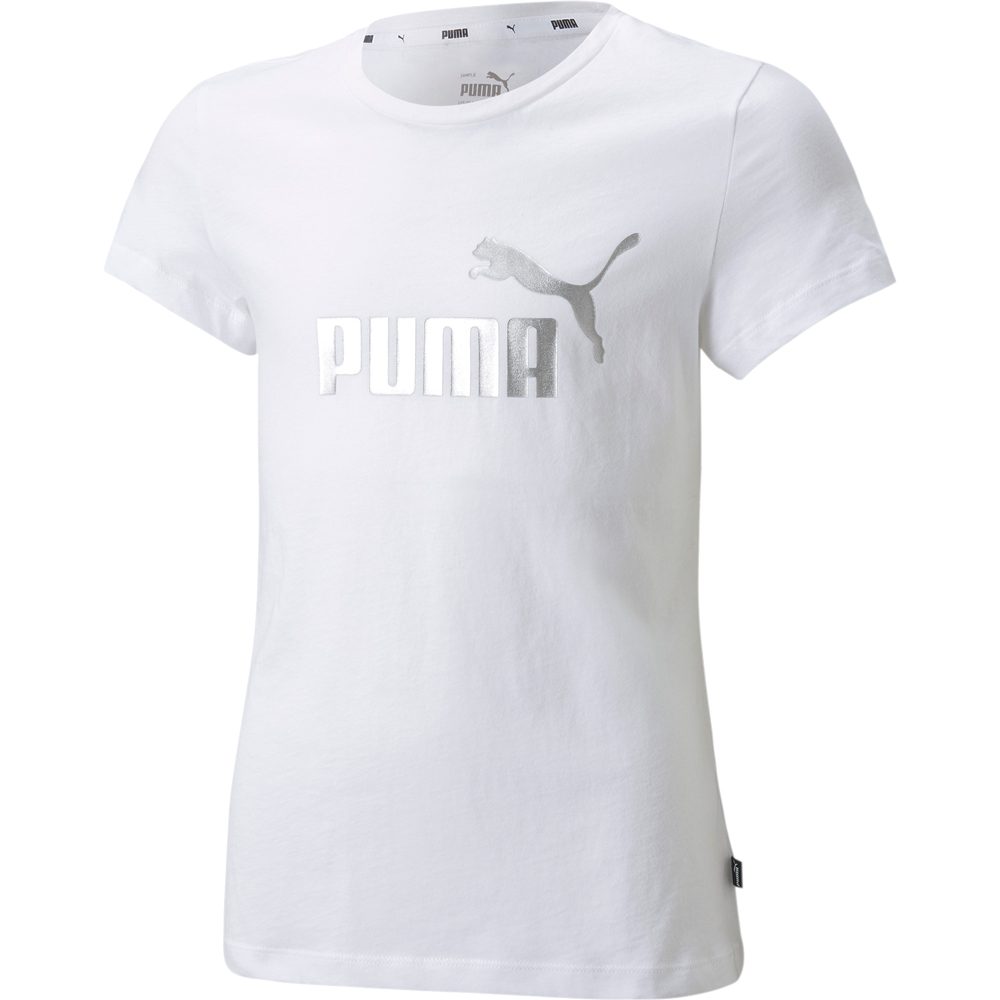 Puma Essentials+ Logo T-Shirt Mädchen puma white
