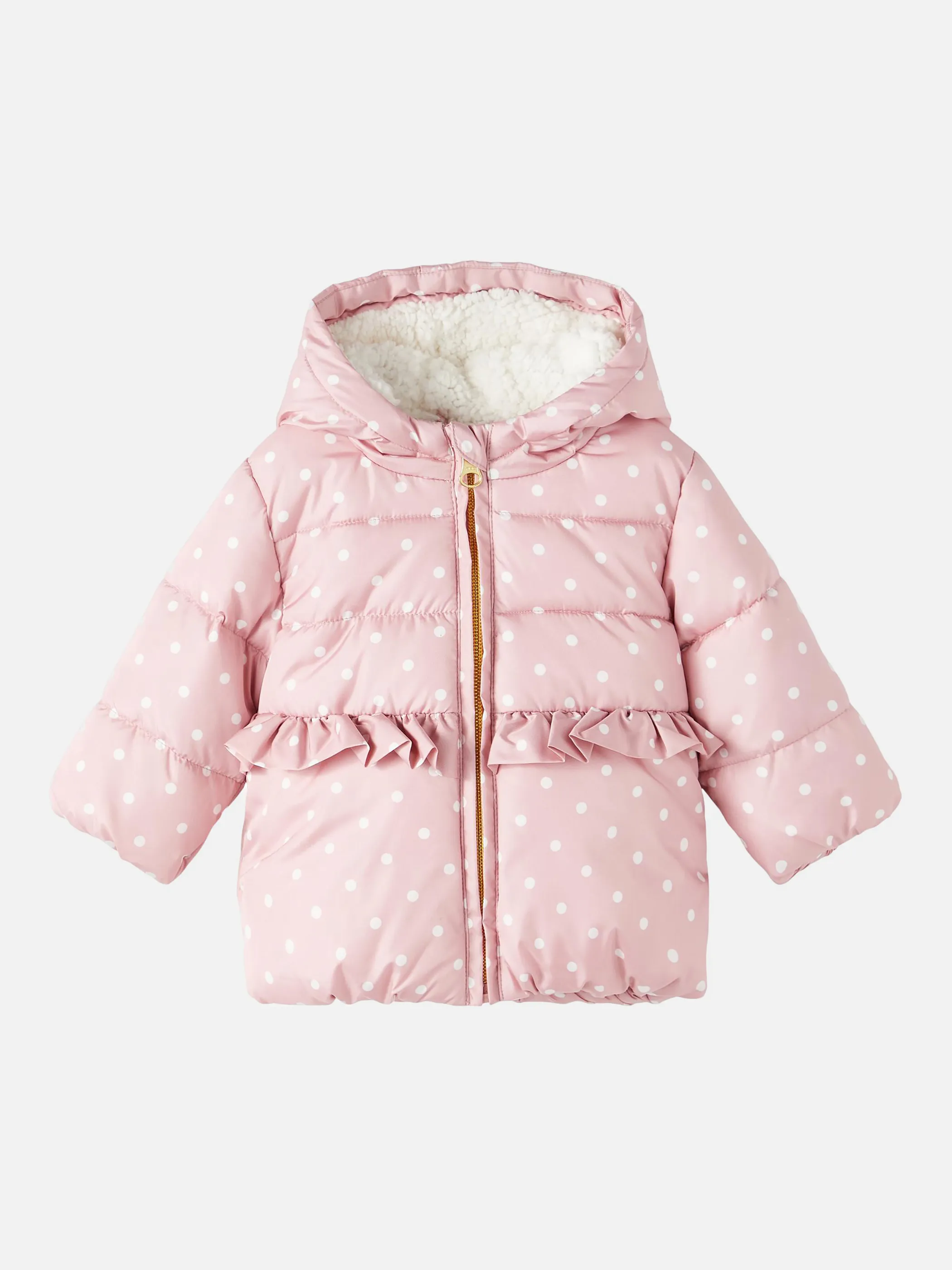 Mädchen Jacke mit Rüschen und Punkten