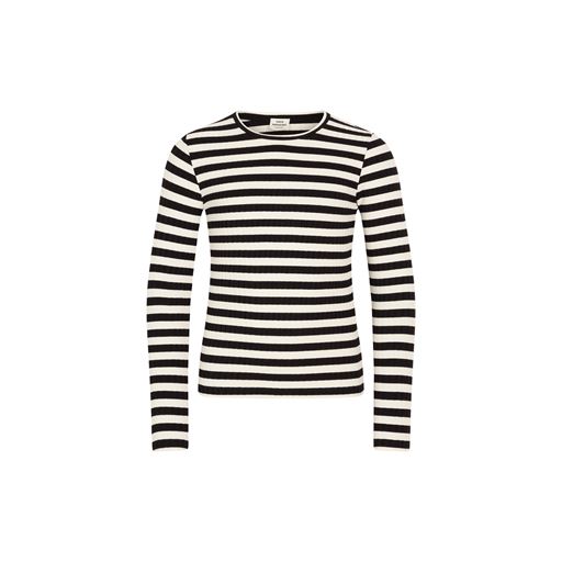 Mads Nørgaard 5x5 Classic Stripe Talika Langærmet T-shirt, Black/Vanilla Ice, 16 år