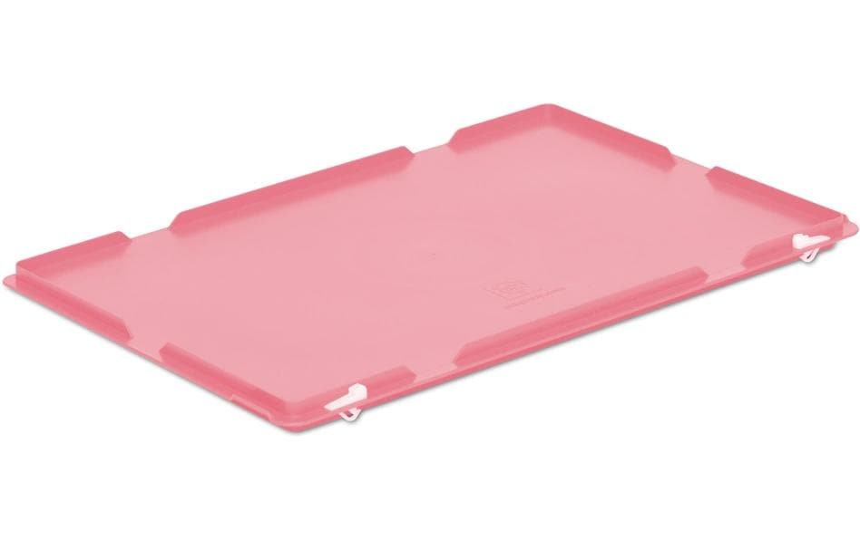 Scharnierdeckel RAKO für Stapelbox 600 x 400 mmMit Schnappverschlüssen, 1 Stück, hellrosa