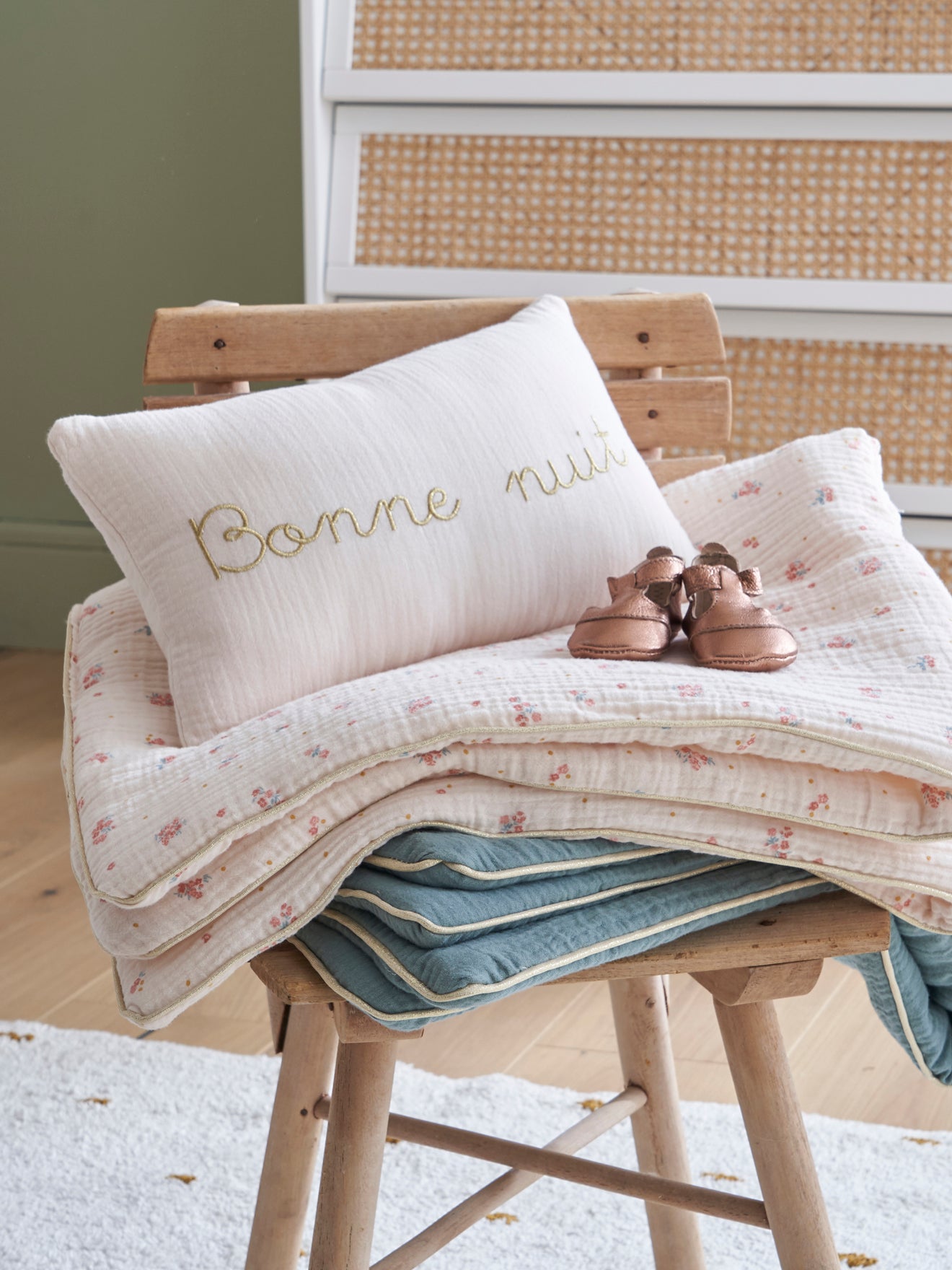 Plaid bébé en gaze de coton