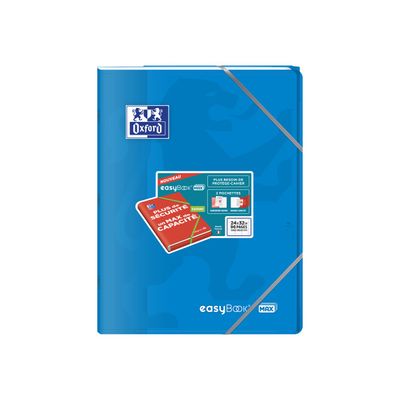 Oxford EasyBook Max - Cahier polypro 24 x 32 cm - 96 pages - grands carreaux (Seyes) - disponible dans différentes couleurs