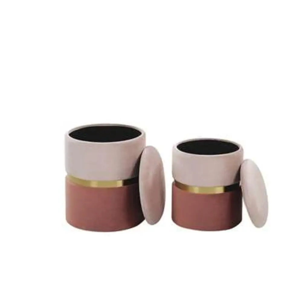 WICHITA - Poef - Roze - 36/31 cm - Fluweel