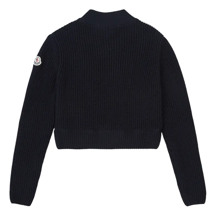 Moncler Cardigan Bi-Matière | Bleu marine