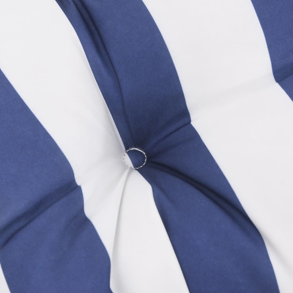 Coussins de banc de jardin lot de 2 rayures bleues et blanches