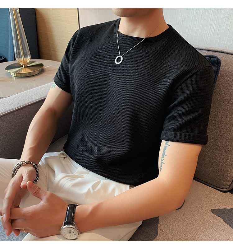 GRAYCIOUS - Gebreid T-shirt met korte mouwen