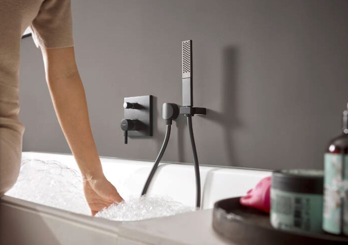 Hansgrohe Rainfinity staafhanddouche zwart mat