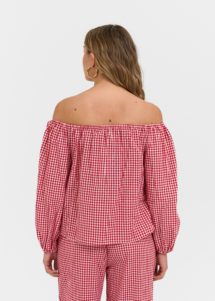 Perla blouse rood
