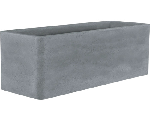 Geli Cube bloempot, kunststof bak, 80x29x27,5 cm, lichte betonkleur