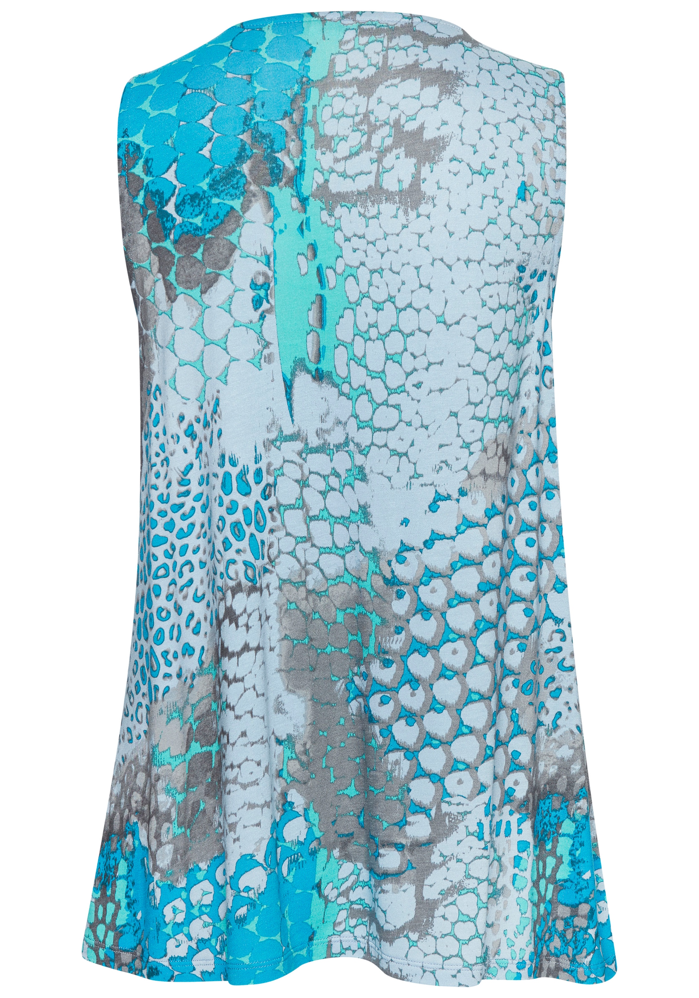 Buffalo Strandtop mit Animalprint, sommerliches Blusentop mit V-Ausschnitt