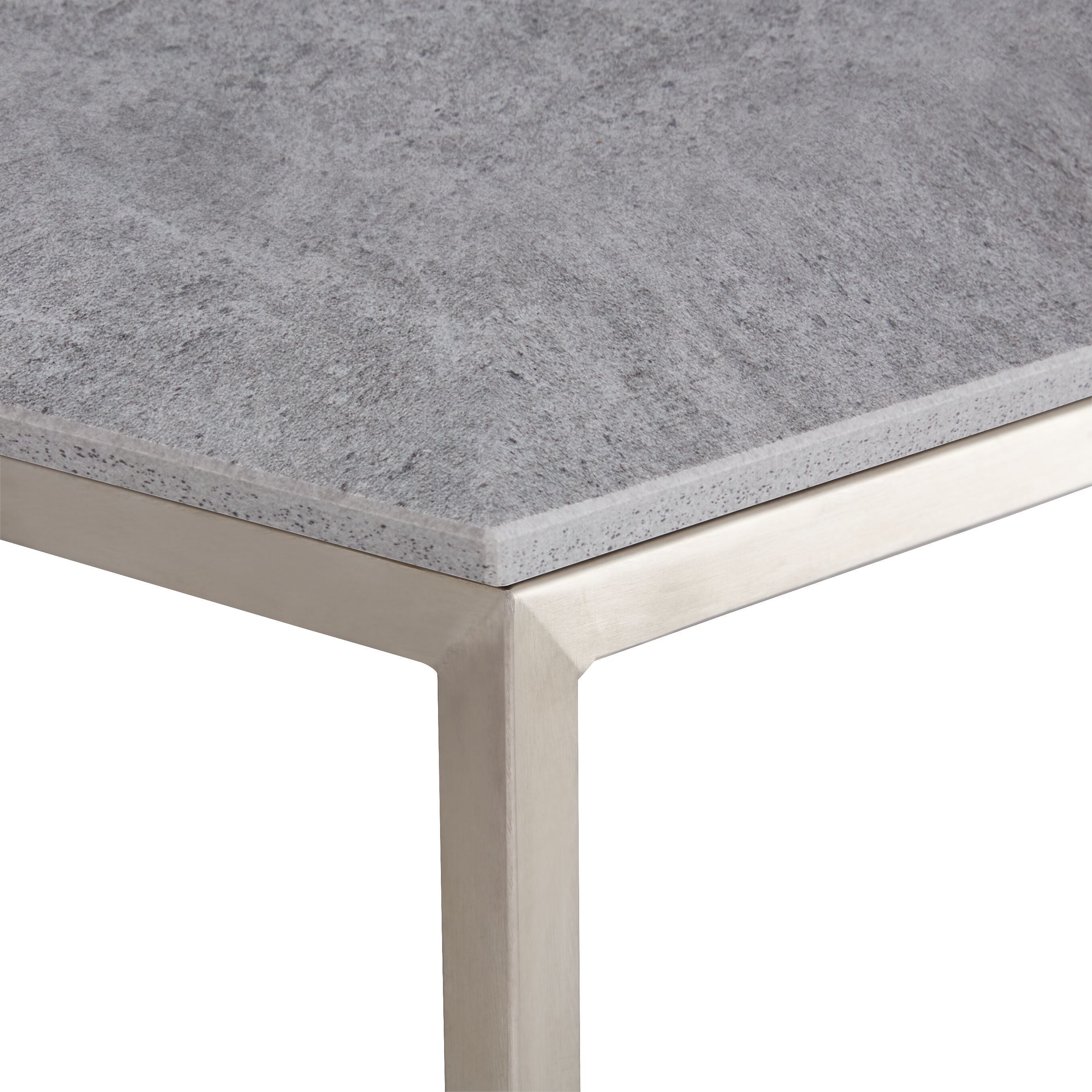 AVEA Salontisch - Kreta / Edelstahl / B: 120.0 cm x T: 70.0 cm x H: 43.8 cm