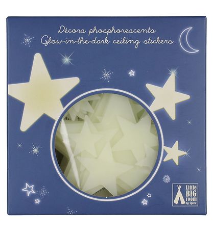Djeco Wanddeko - 65 st. - Fluoreszierend Sternen