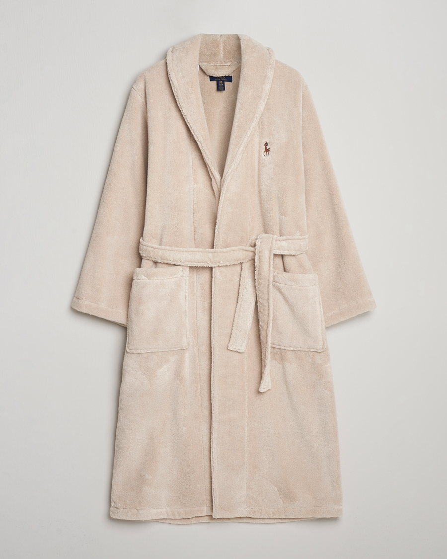 Polo Ralph Lauren Cotton Terry Robe Khaki Stone