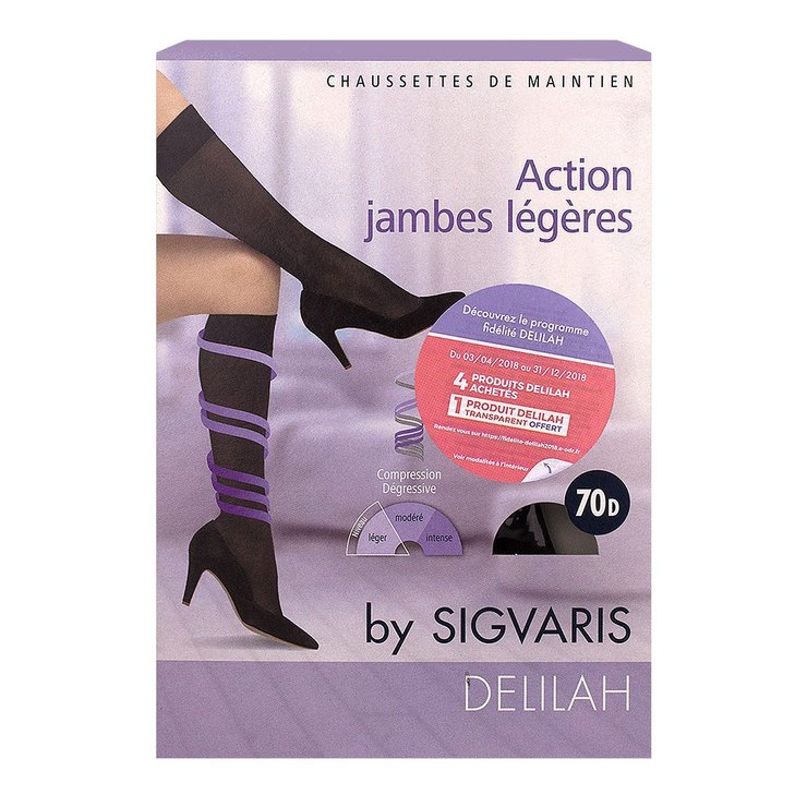 Delilah 70D chaussettes de maintien marine T3