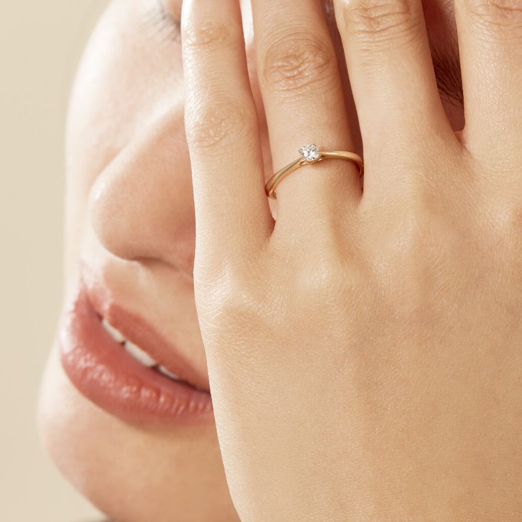 Bague Solitaire Aphrodite Or Jaune Diamant