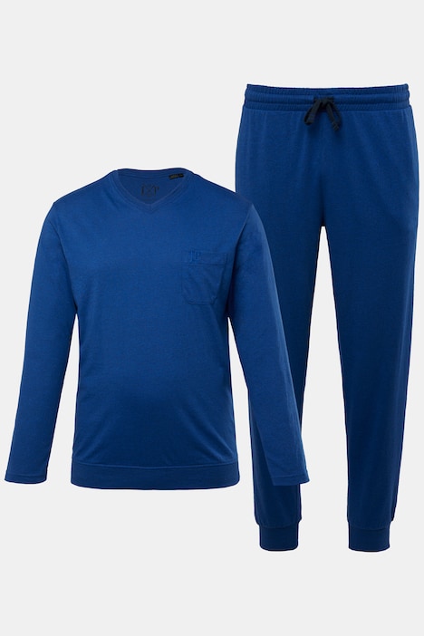 JP 1880 Schlafanzug Bauchfit, Zweiteiler, Langarmshirt, lange Hose, bis 8 XL