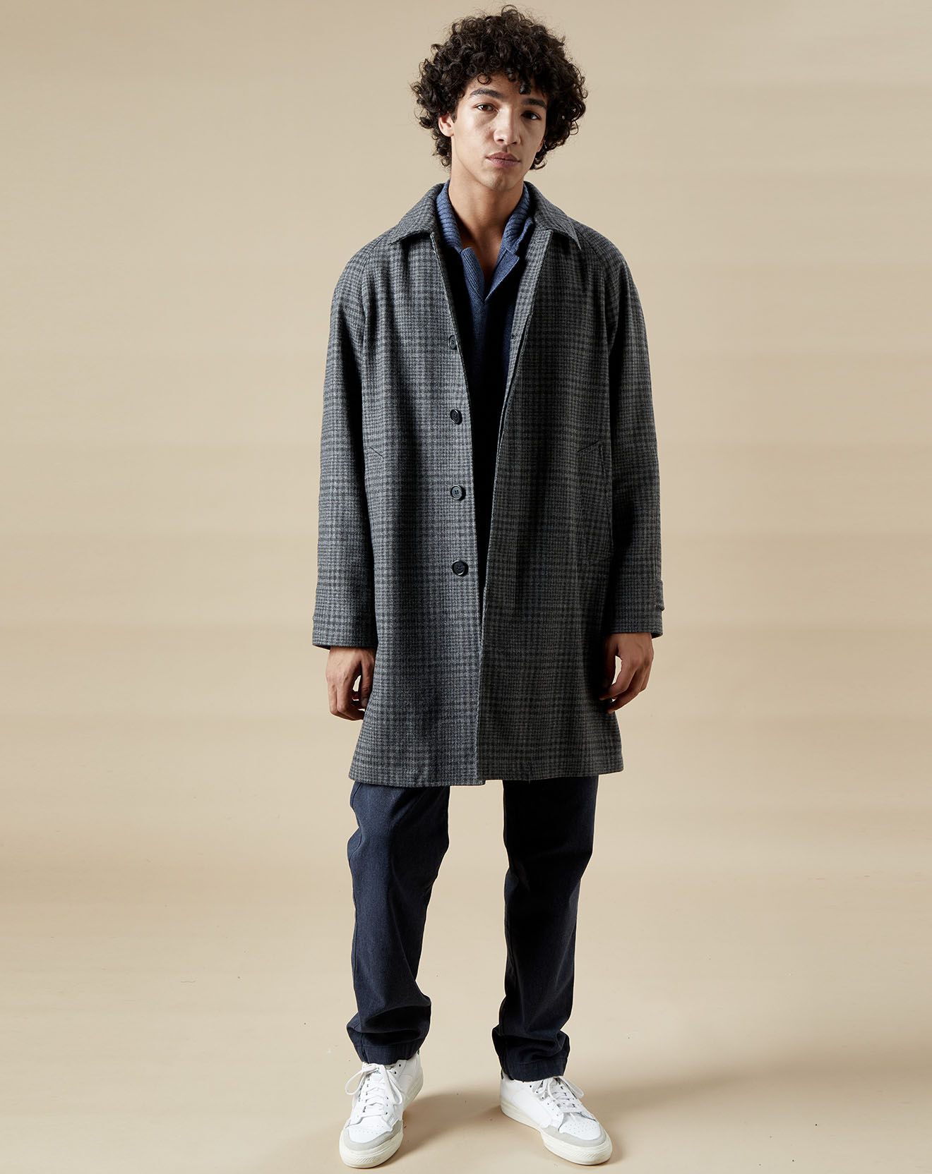 Hartford Manteau en Laine mélangée Calvin gris/charcoal