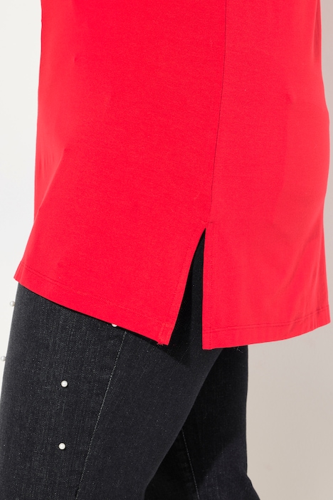 T-Shirt, A-Linie, Perlenketten-Druck, Halbarm