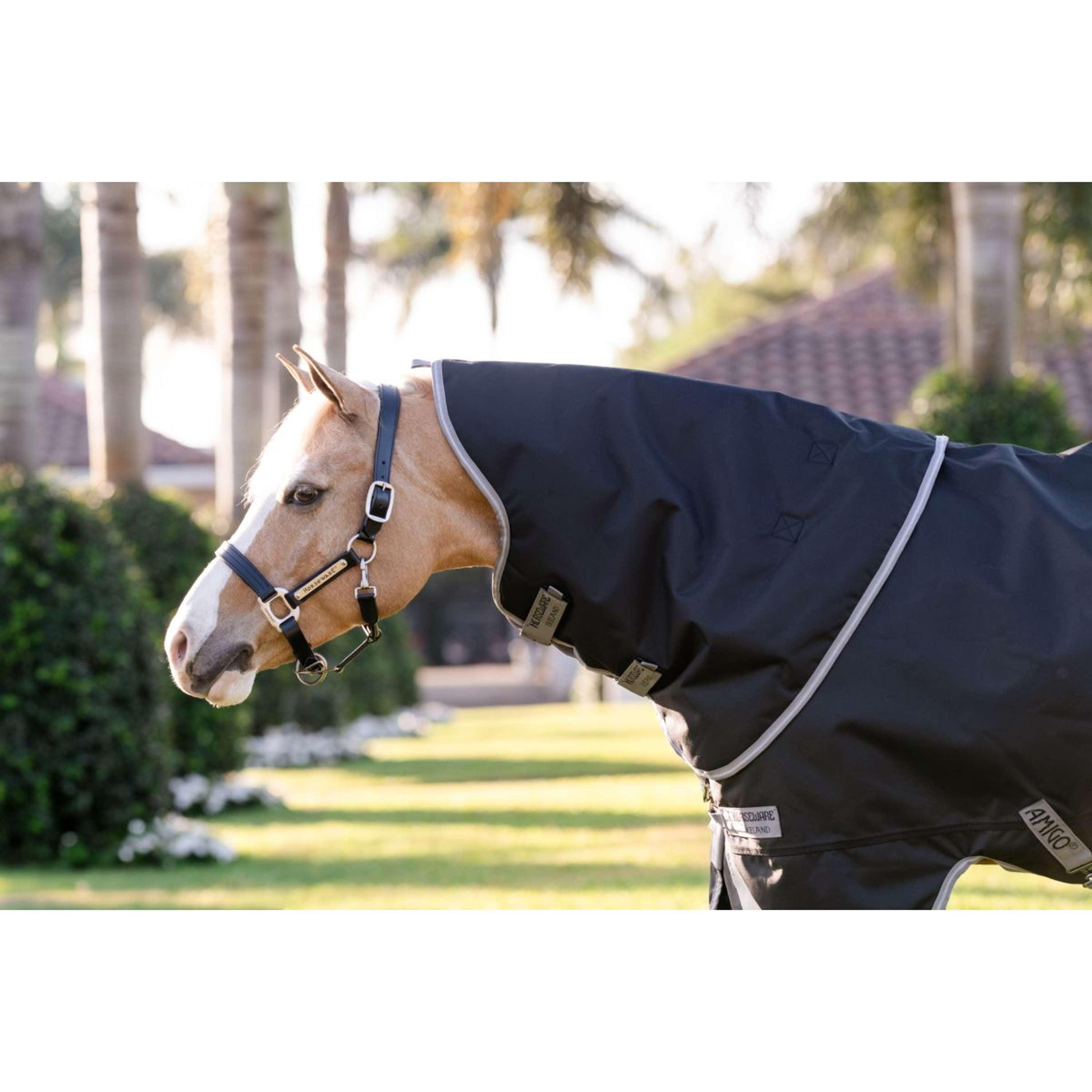 Amigo Turnout Rug 1200D Plus Pony 250g Black/Titanium Grey/Silver