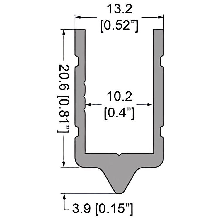 Penn Elcom 0522/1 aluminium sluitprofiel male 10.2 mm