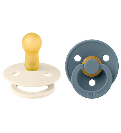 BIBS Colour Schnuller - 2er-Pack - Gr. 2 - Rund - Ivory/Petrol