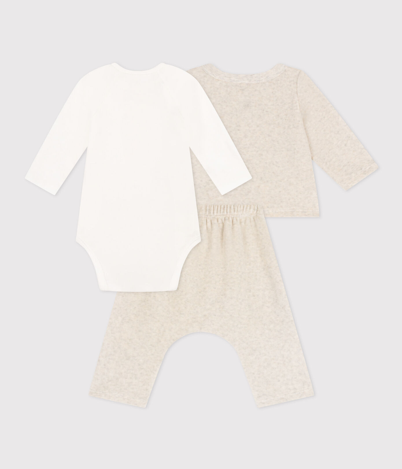 Ensemble en velours et body bébé
