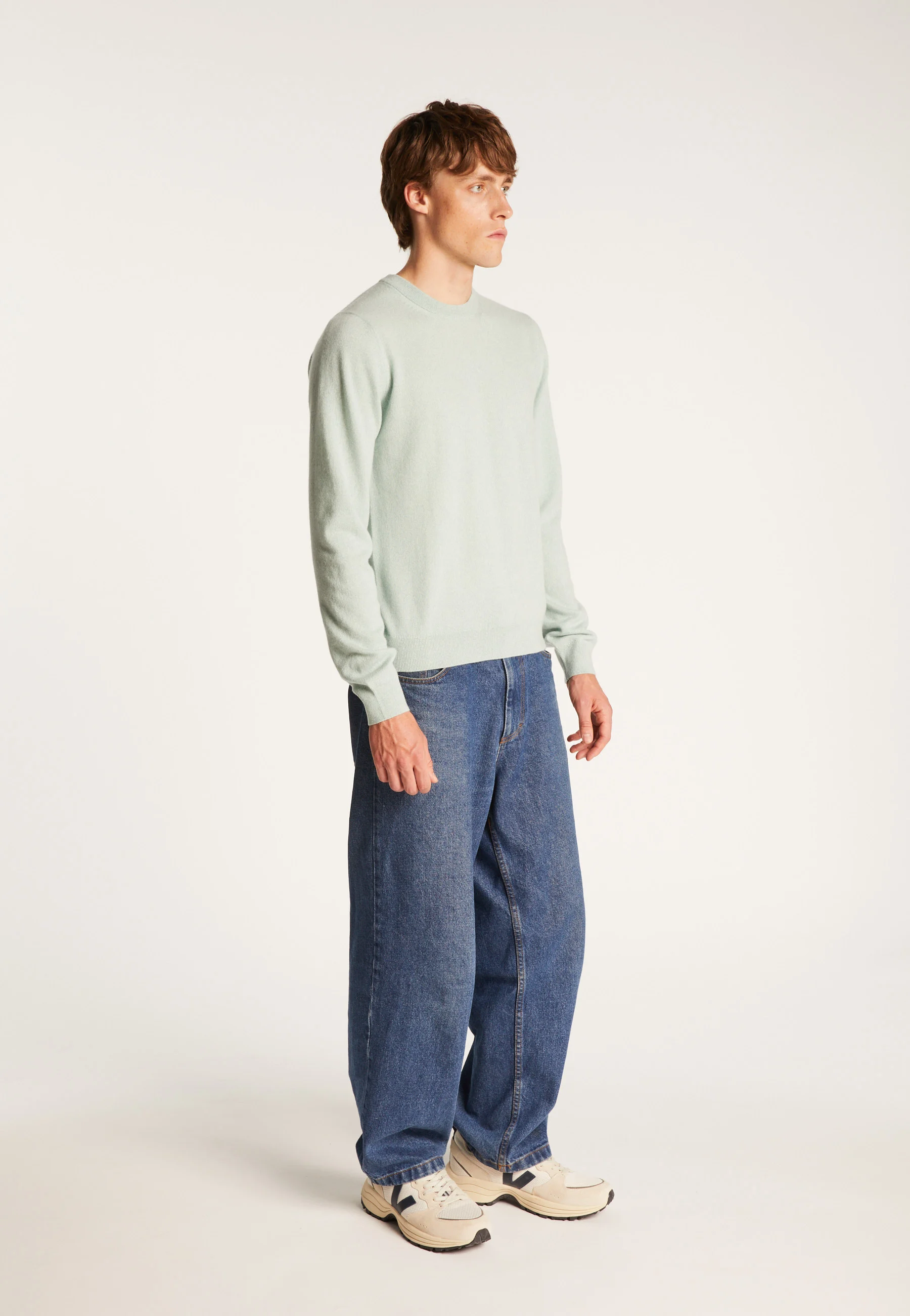 EVAINAH24 - Pull col rond en cachemire | Vert