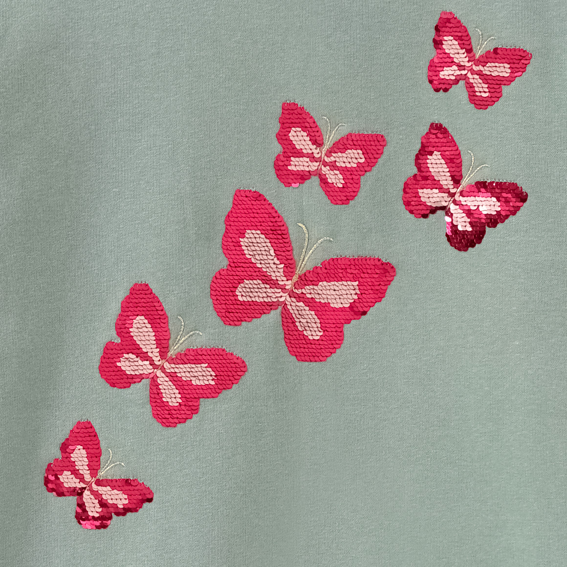 Yigga Mädchen Sweatshirt mit Wendepailletten salbei