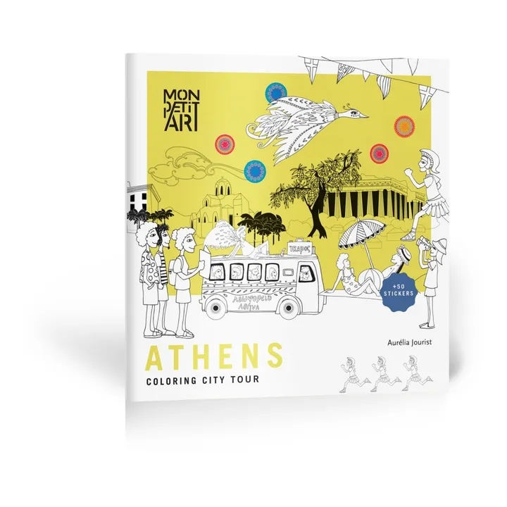 Mon Petit Art Livre de coloriage City Tour Athènes et stickers