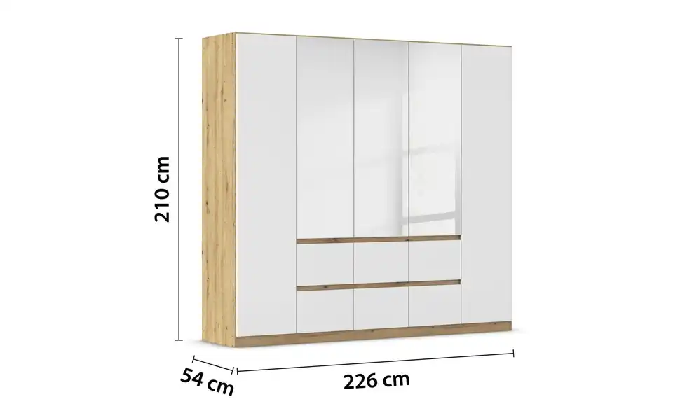 Drehtürenschrank Mainz 5 Stück 226 cm