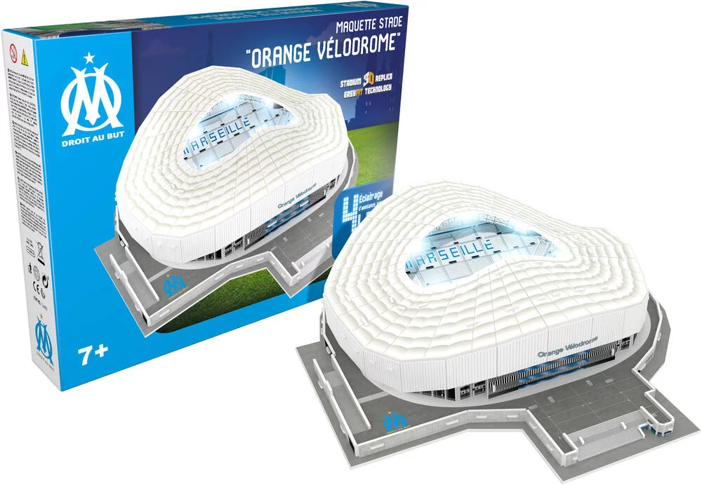 PUZZLE STADE  3D ORANGE VELODROME  OM LED