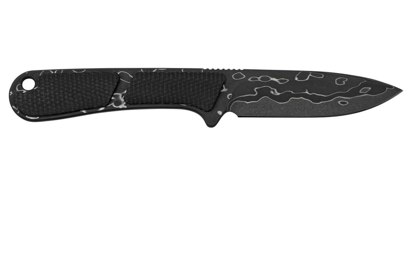 Civivi Mini Elementum Fixed Blade C23010-DS1 Dark Green Canvas Micarta, Damascus nekmes