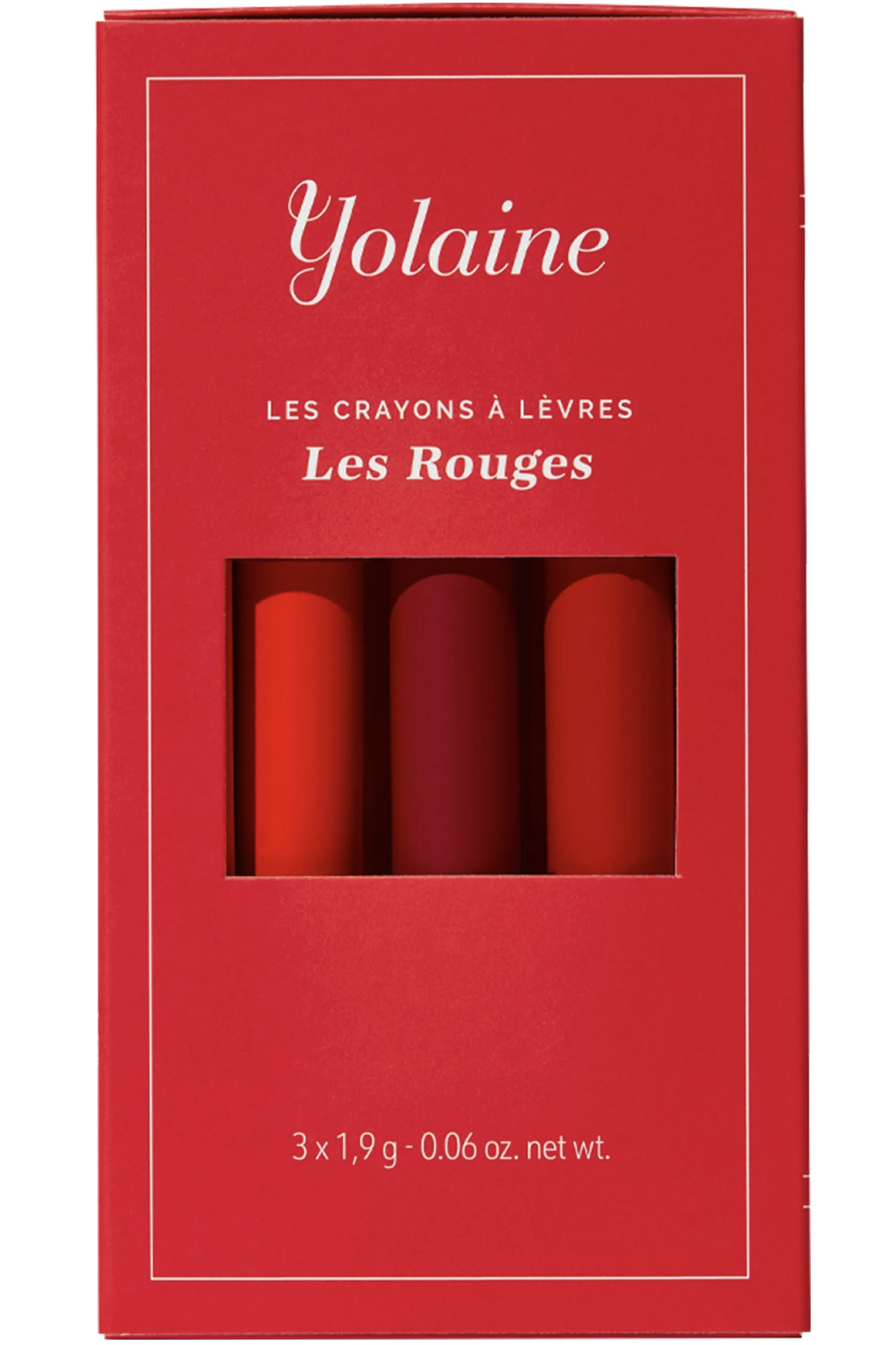 Yolaine Les crayons à lèvres – Les Rouges-1.9 g